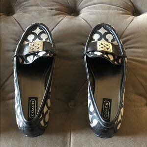 Coach Monogram Black and Gray Loafers